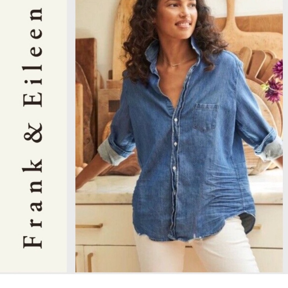 Frank & Eileen Eileen Famous Denim Shirt Sz Medium